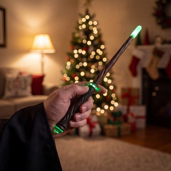 Aim the wand and press the button: the tip flashes